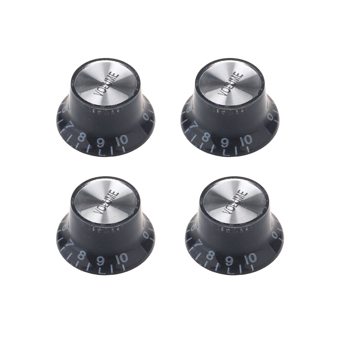 Musiclily Metric 6mm LP Style Guitar Speed Volume Control Knobs,Black ( 4 Pieces)