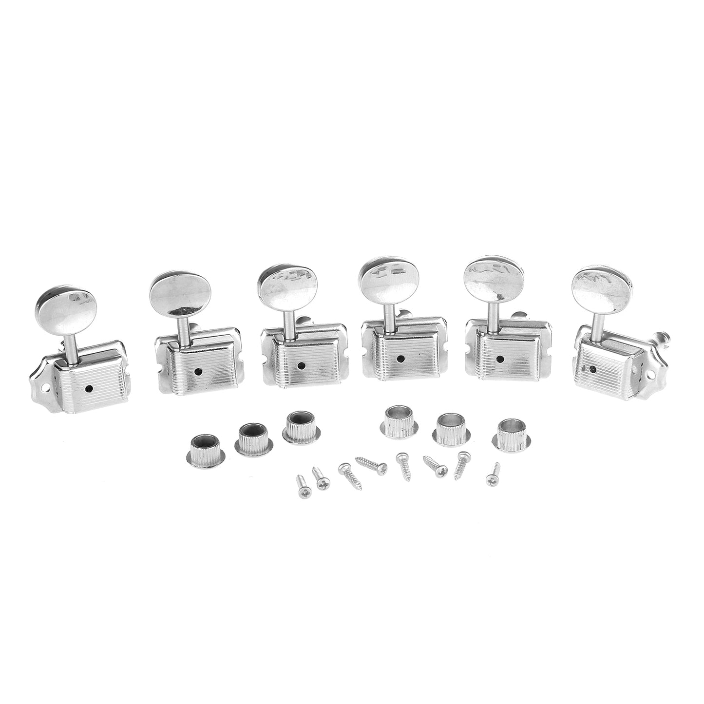 Musiclily Vintage Style 6 in Line Guitar Tuners Tuning Pegs Keys  Machine Heads for Strat or Squier Style, Nickel