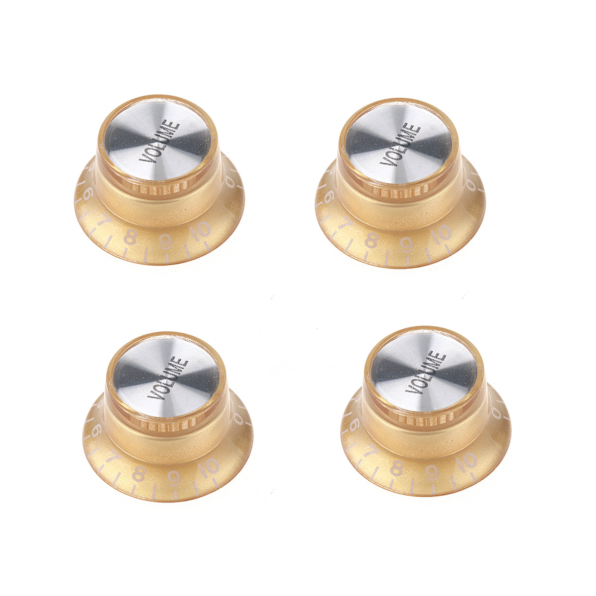 Musiclily Metric 6mm LP Style Guitar Speed Volume Control Knobs,Gold ( 4 Pieces)