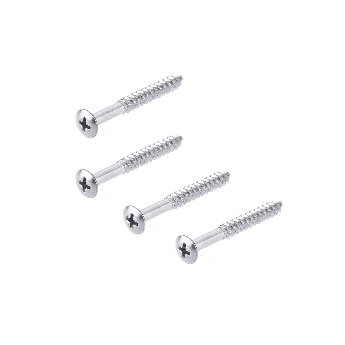 Musiclily 5x45mm Guitar Neck Plate Mounting Screws,Chrome( 8 Pieces)