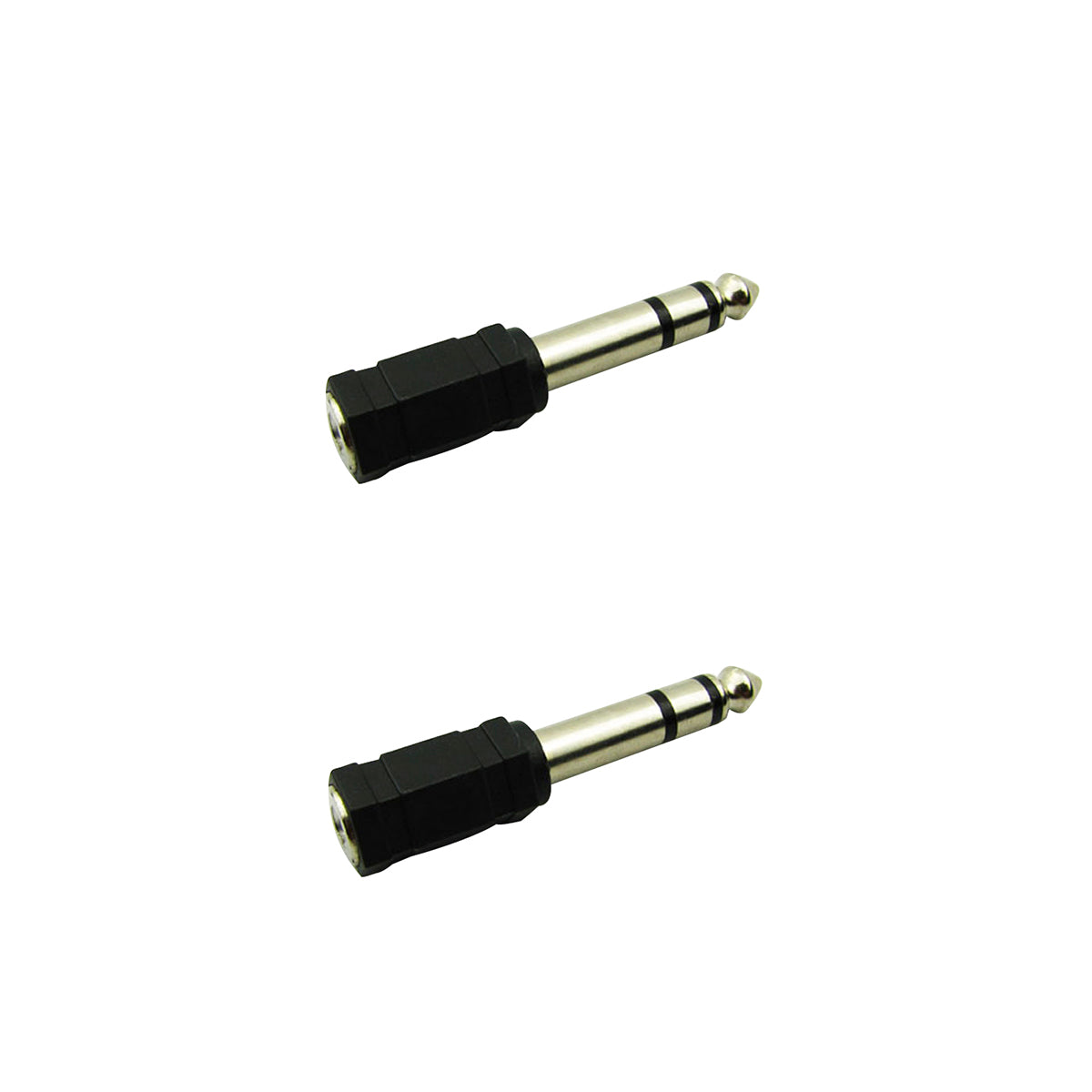 Musiclily Professional 3.5mm Female Plug to 6.35mm Male Jack Audio Stereo adapter Converter, Black( 2 Pieces£©