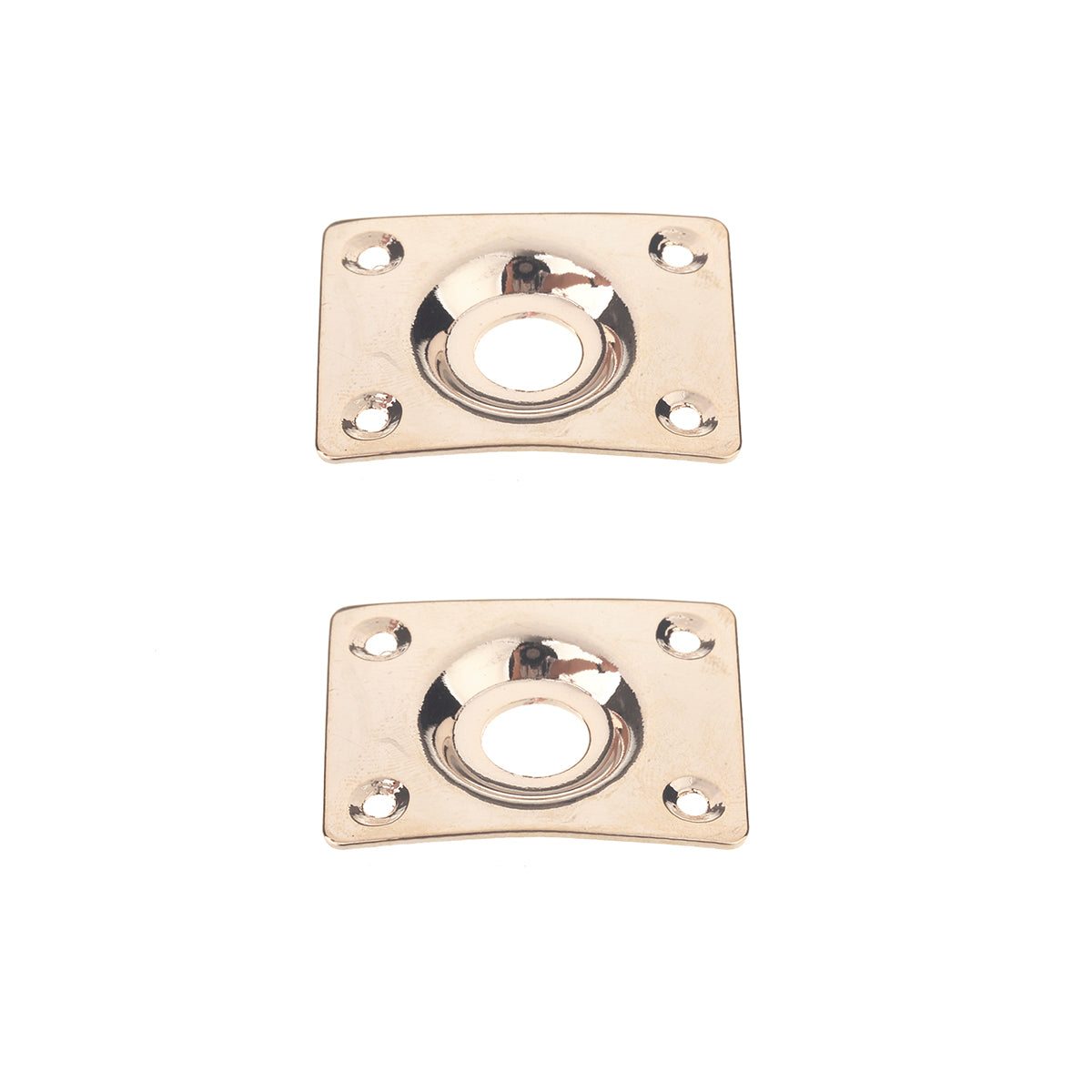 Musiclily Rectangle Guitar Jack Plate,Gold (2 Pieces)