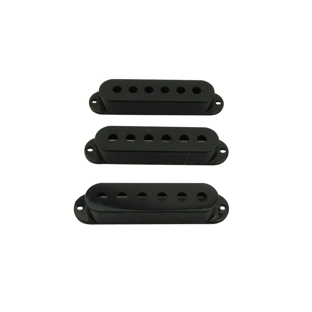 Musiclily Plastic Single Coil Electric Guitar Pickup Covers, Black( 5 Pieces)