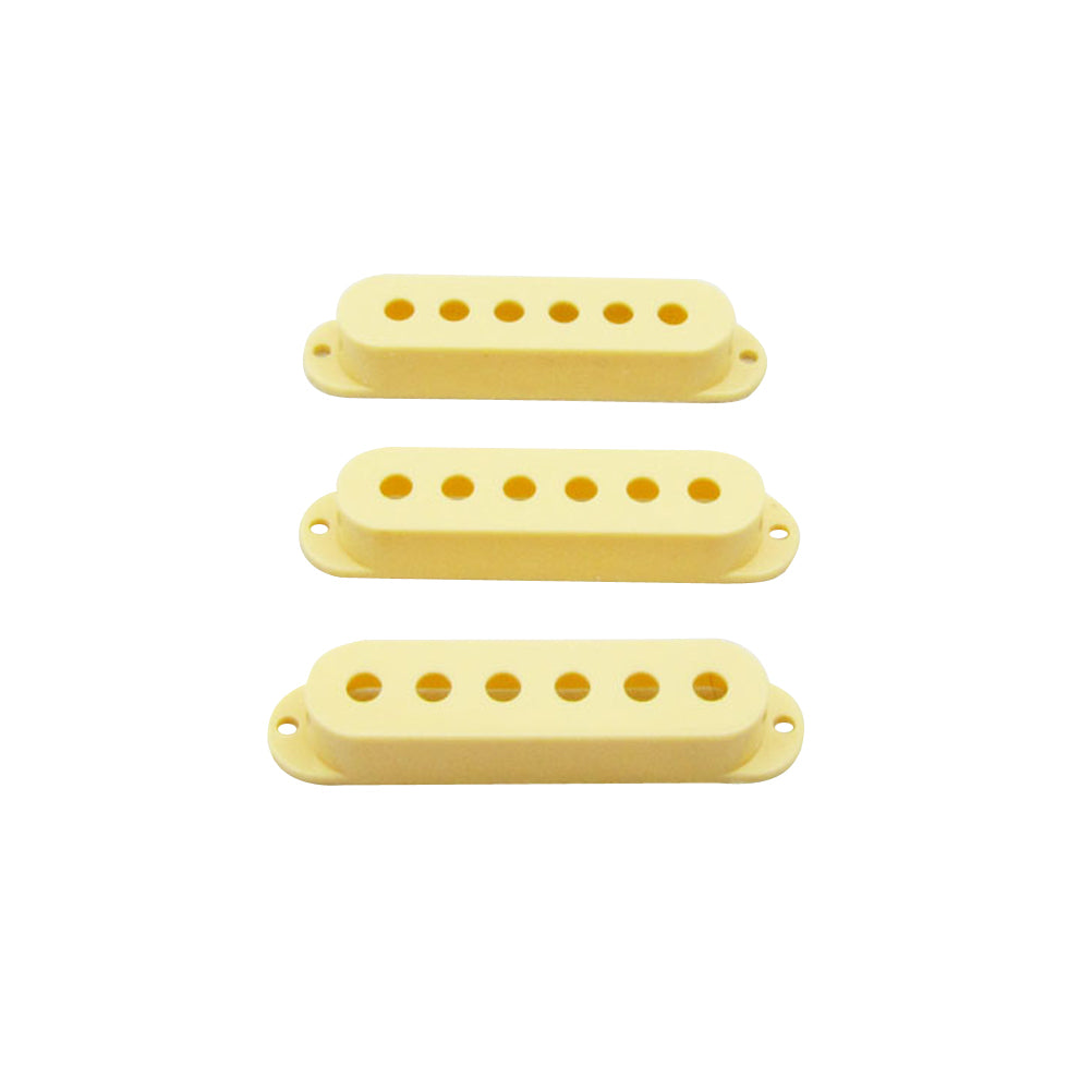 Musiclily Plastic Single Coil Electric Guitar Pickup Covers, Cream( 5 Pieces)
