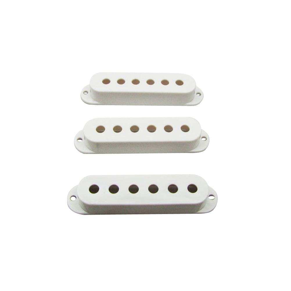 Musiclily Plastic Single Coil Electric Guitar Pickup Covers, White( 5 Pieces)