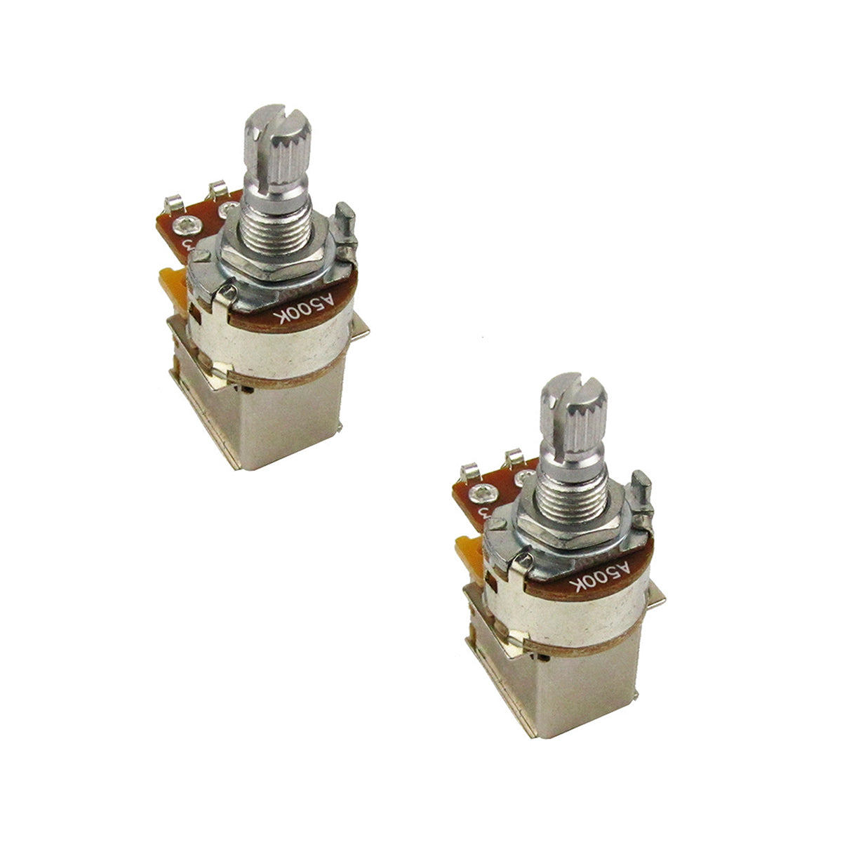 Musiclily Metric 15mm Split Shaft Pots A500k Push Pull Potentiometers(2 Pieces)