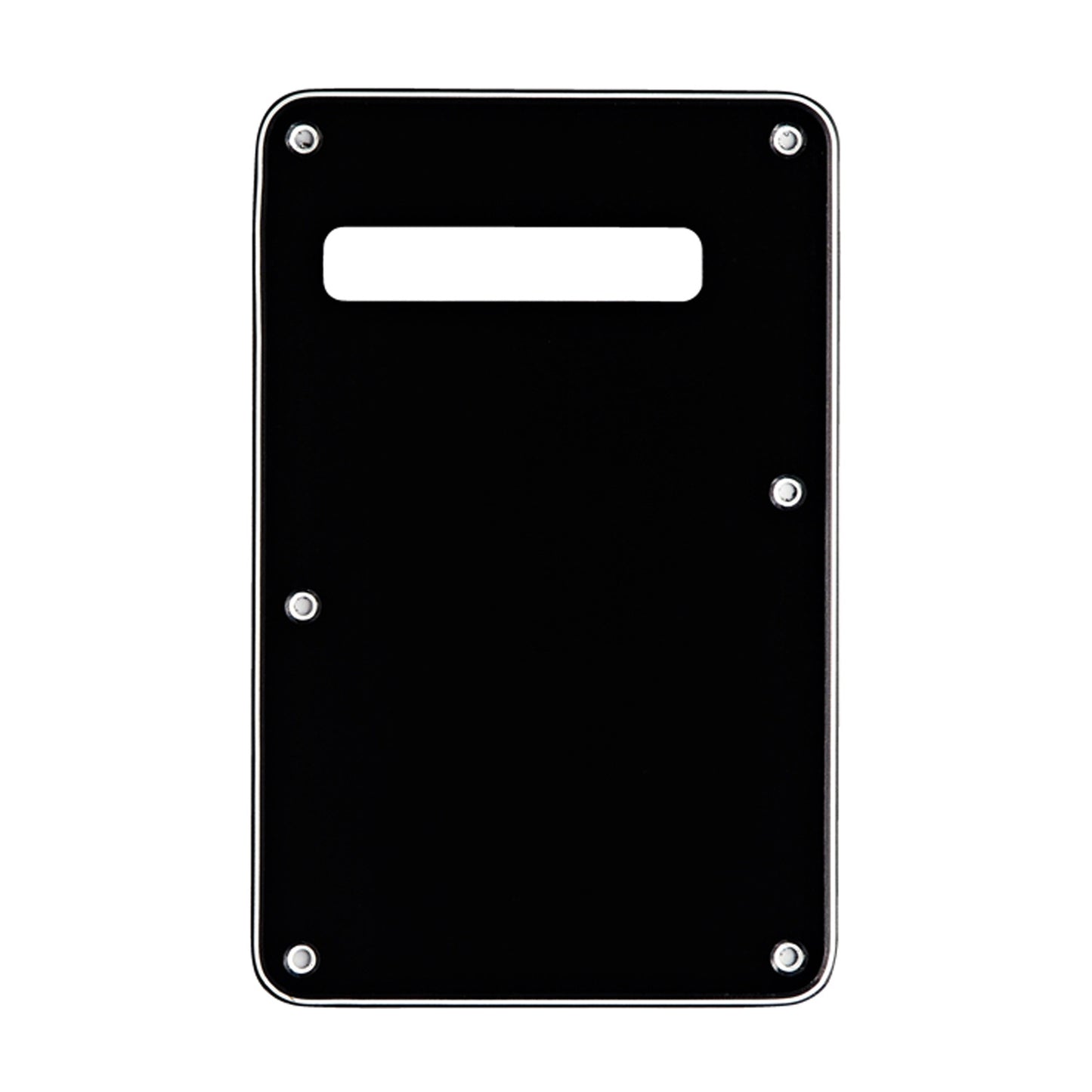 Musiclily Guitar Strat Back Plate for Fender USA/Mexican  Standard Stratocaster Modern Style, 3Ply Black