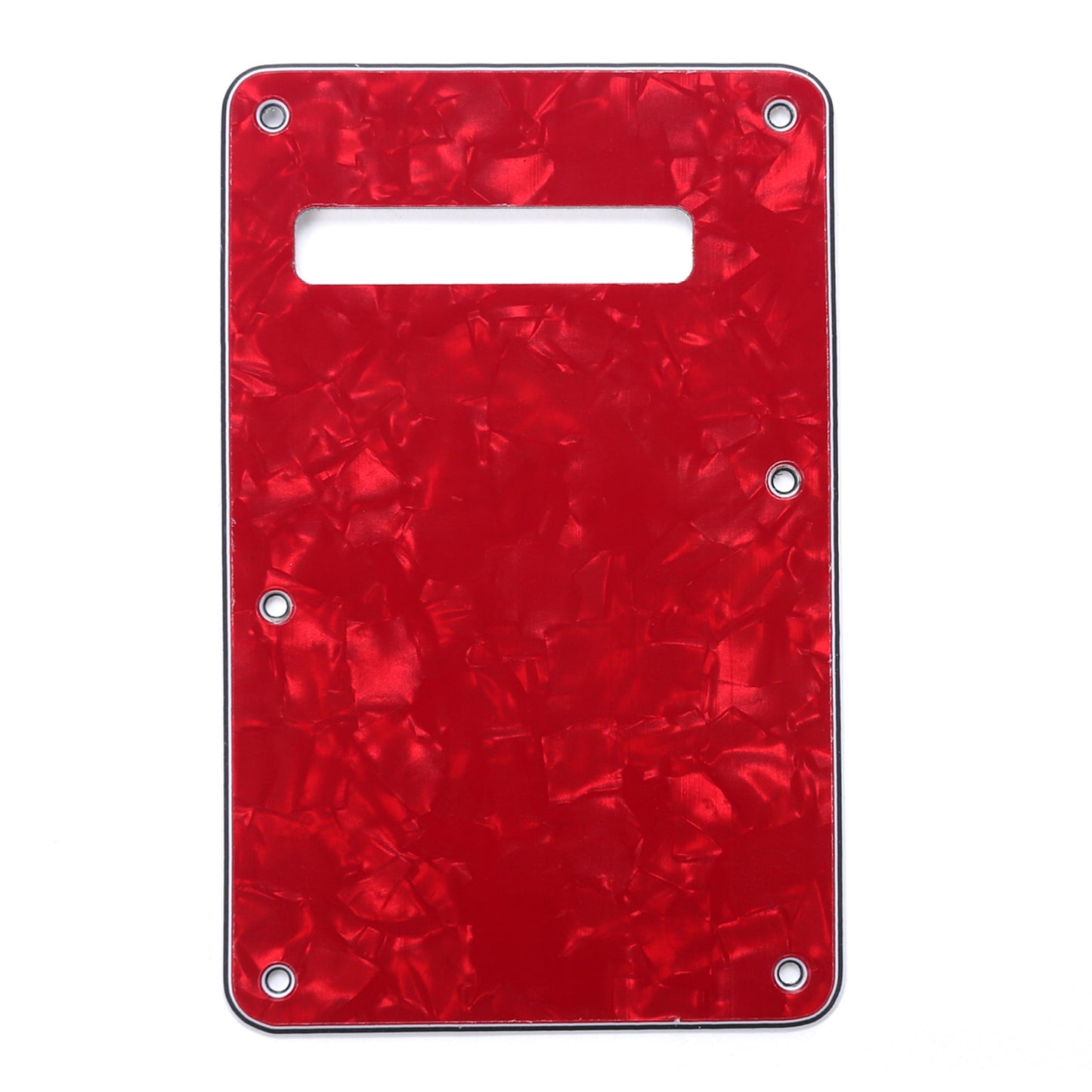 Musiclily Guitar Strat Back Plate for Fender USA/Mexican   Standard Stratocaster Modern Style, 4Ply Red Pearl