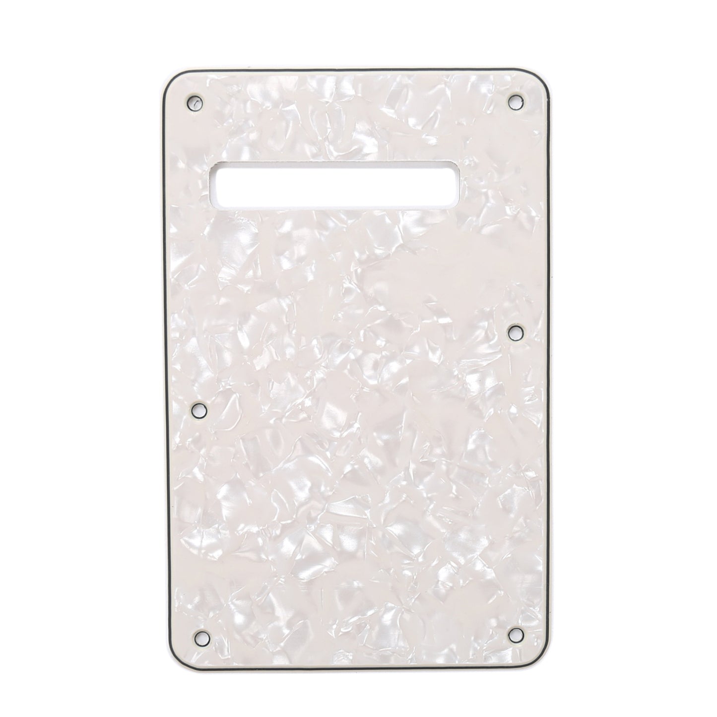 Musiclily Guitar Strat Back Plate for Fender USA/Mexican  Standard Stratocaster Modern Style, 4Ply Parchment Pearl
