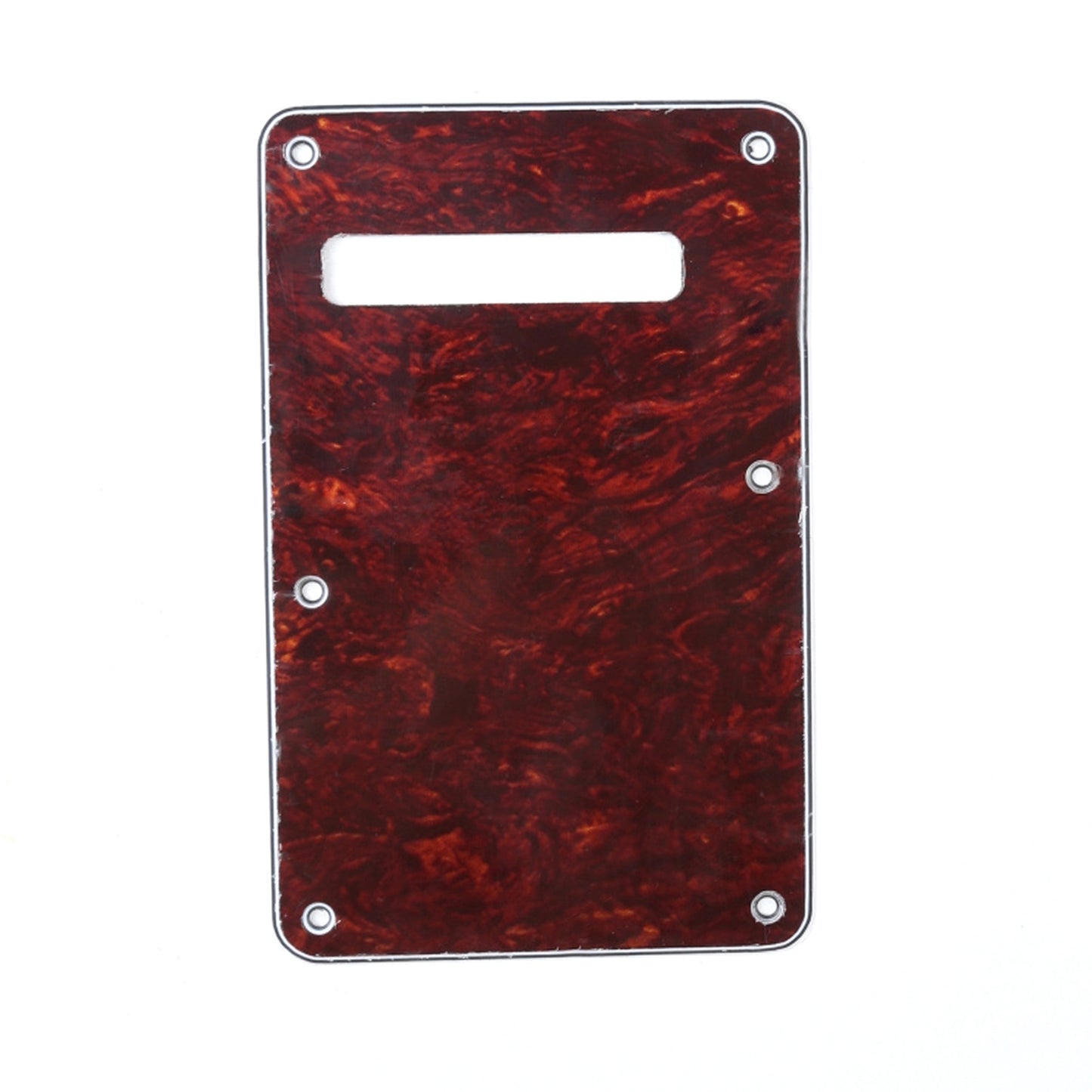 Musiclily Guitar Strat Back Plate for Fender USA/Mexican   Standard Stratocaster Modern Style, 4Ply Red Tortoise