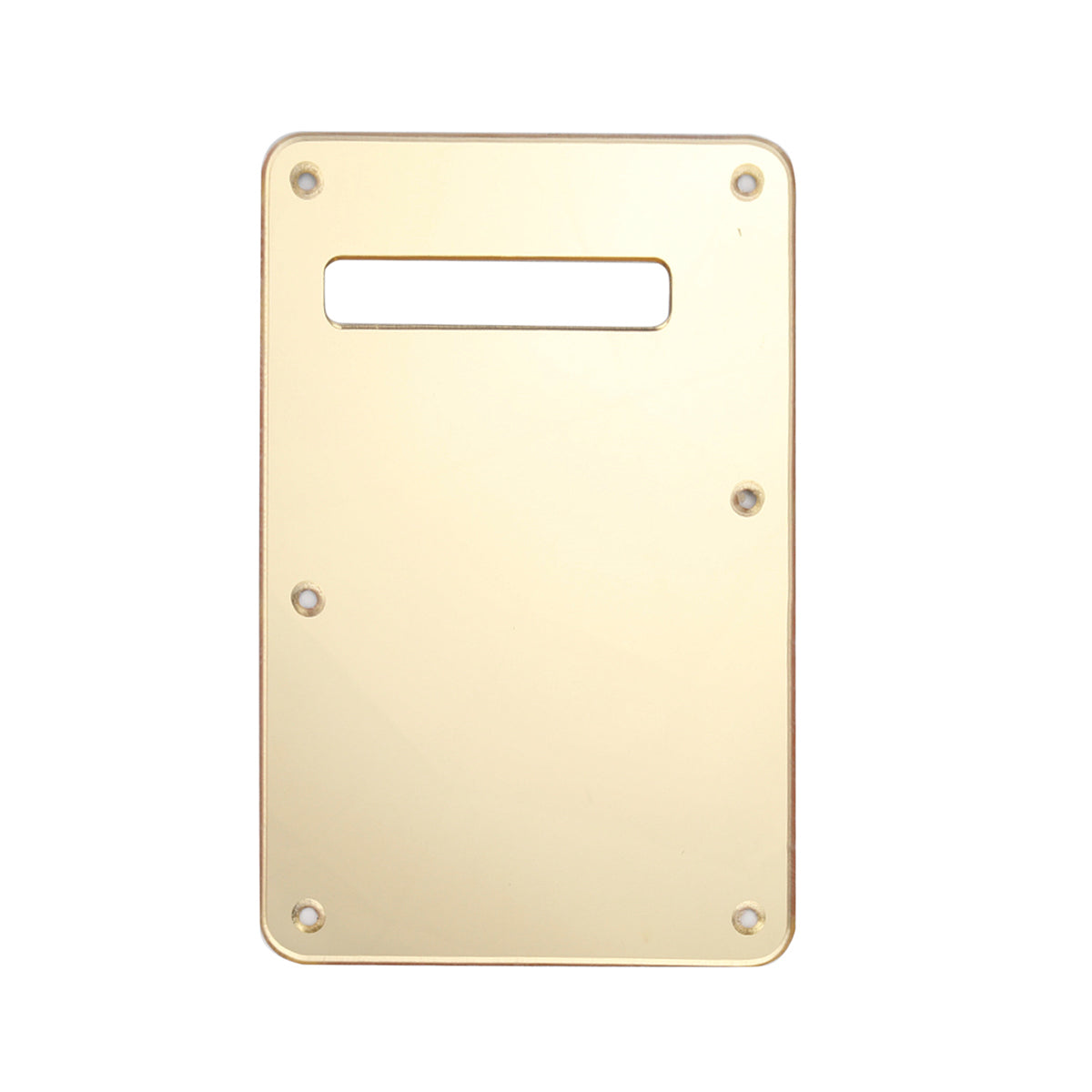 Musiclily Guitar Strat Back Plate for Fender USA/Mexican  Standard Stratocaster Modern Style, 1Ply Gold Mirror Acrylic