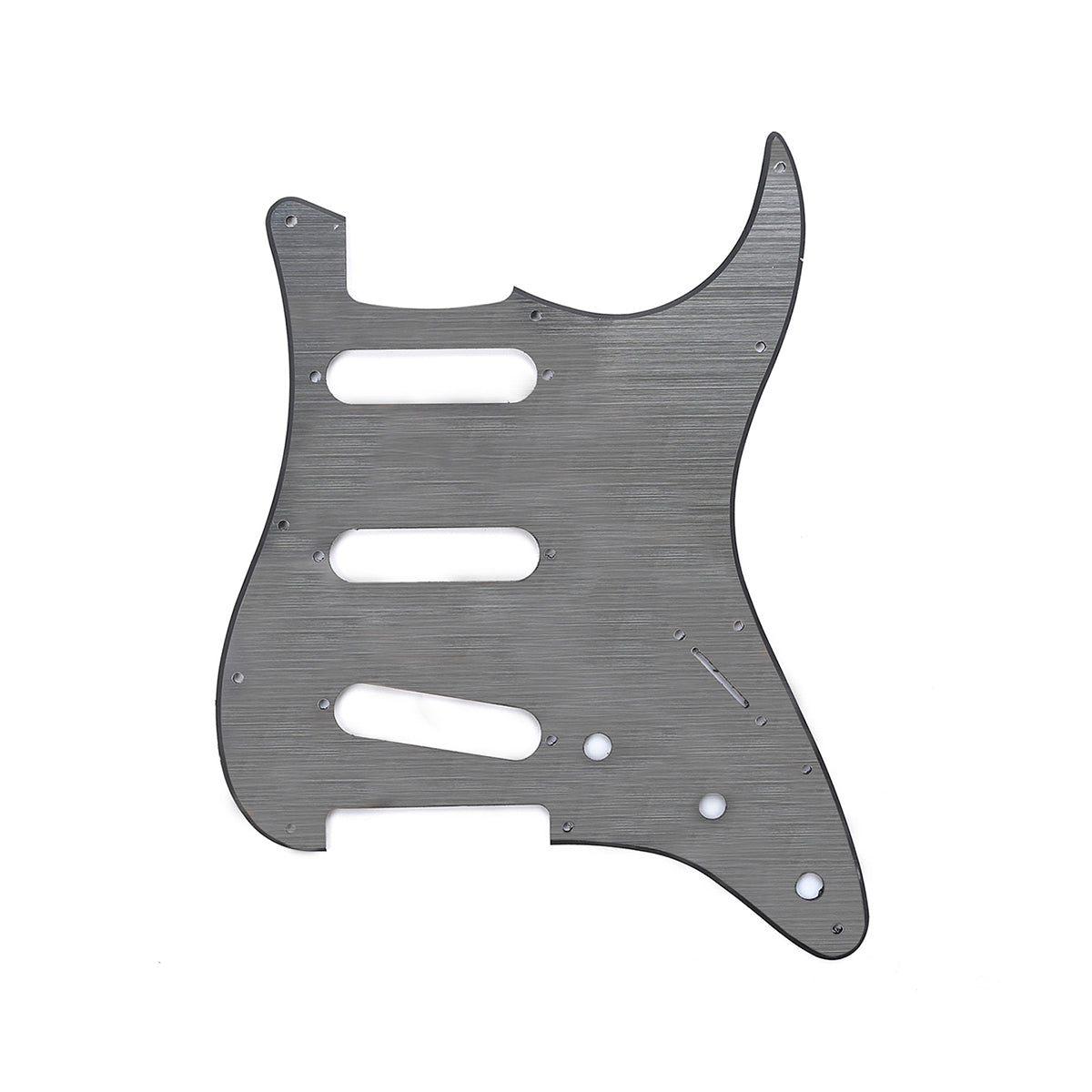 Musiclily SSS 11 Hole Strat Guitar Pickguard for Fender USA/Mexican Made Standard Stratocaster Modern Style, 2Ply Aluminum Surface