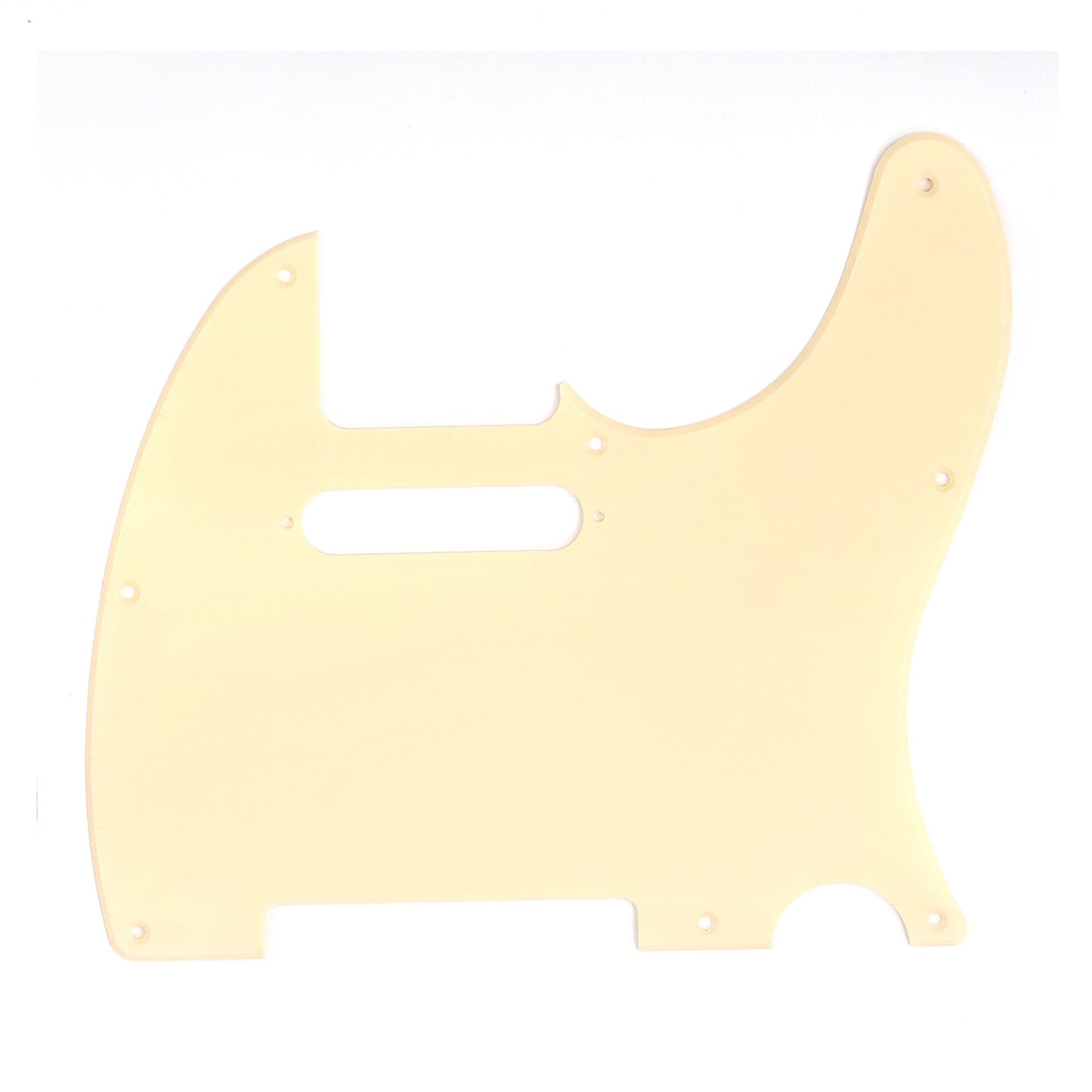 Musiclily 8 Hole Tele Guitar Pickguard for USA/Mexican Made Fender Standard Telecaster Modern Style, 1Ply Cream