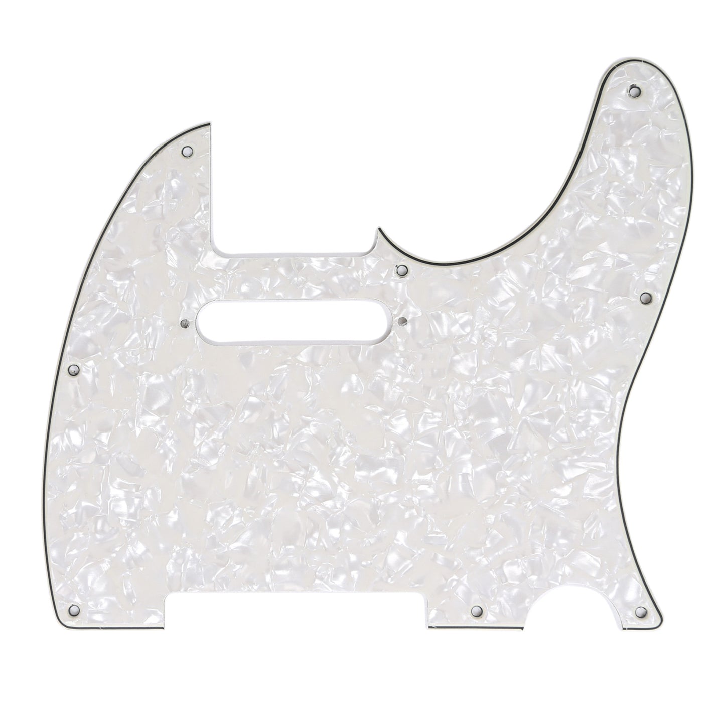 Musiclily 8 Hole Tele Guitar Pickguard for USA/Mexican Made Fender Standard Telecaster Modern Style , 4Ply Parchment Pearl