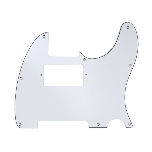 Musiclily 8 Hole Guitar Tele Pickguard Humbucker HH for USA/Mexican Made Fender Standard Telecaster Modern Style,3Ply White