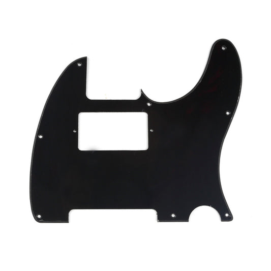 Musiclily 8 Hole Guitar Tele Pickguard Humbucker HH for USA/Mexican Made Fender Standard Telecaster Modern Style,1Ply Black
