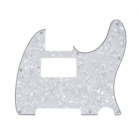 Musiclily 8 Hole Guitar Tele Pickguard Humbucker HH for USA/Mexican Made Fender Standard Telecaster Modern Style,4Ply White Pearl