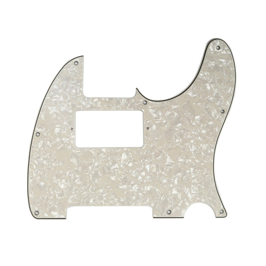 Musiclily 8 Hole Guitar Tele Pickguard Humbucker HH for USA/Mexican Made Fender Standard Telecaster Modern Style,4Ply Parchment Pearl
