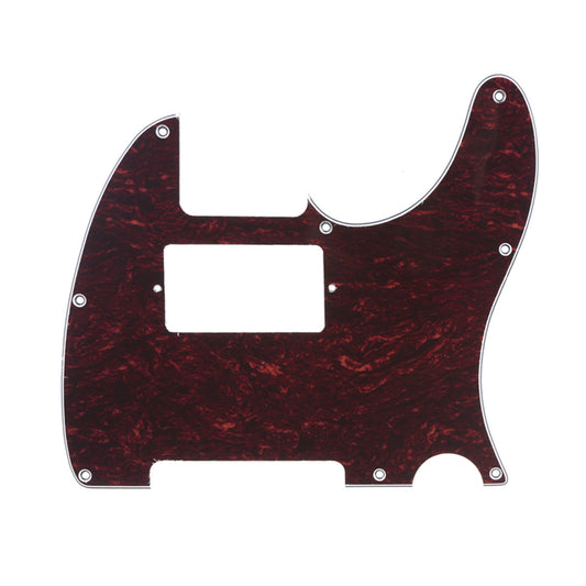 Musiclily 8 Hole Guitar Tele Pickguard Humbucker HH for USA/Mexican Made Fender Standard Telecaster Modern Style,4Ply Red Tortoise