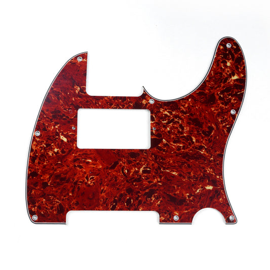 Musiclily 8 Hole Guitar Tele Pickguard Humbucker HH for USA/Mexican Made Fender Standard Telecaster Modern Style,4Ply Vintage Tortoise
