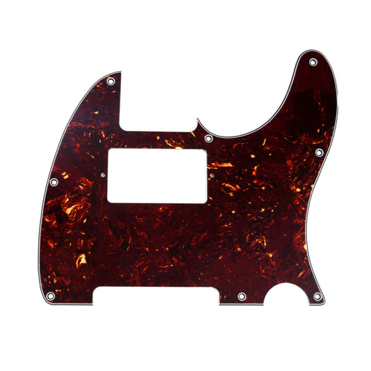 Musiclily 8 Hole Guitar Tele Pickguard Humbucker HH for USA/Mexican Made Fender Standard Telecaster Modern Style,4Ply Tortoise Shell