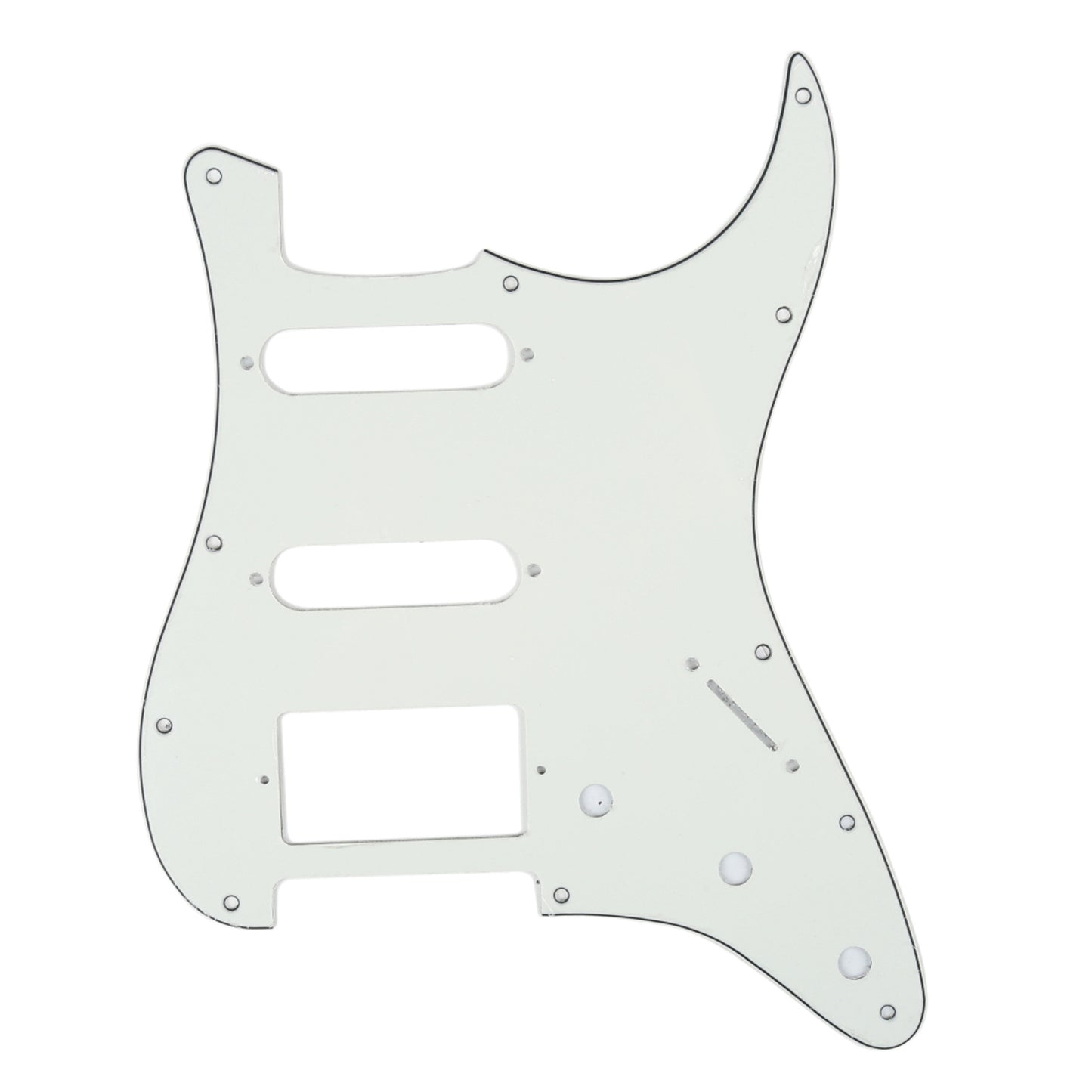 Musiclily HSS 11 Hole Guitar Strat Pickguard for Fender USA/Mexican Made Standard Stratocaster Modern Style,3Ply Parchment