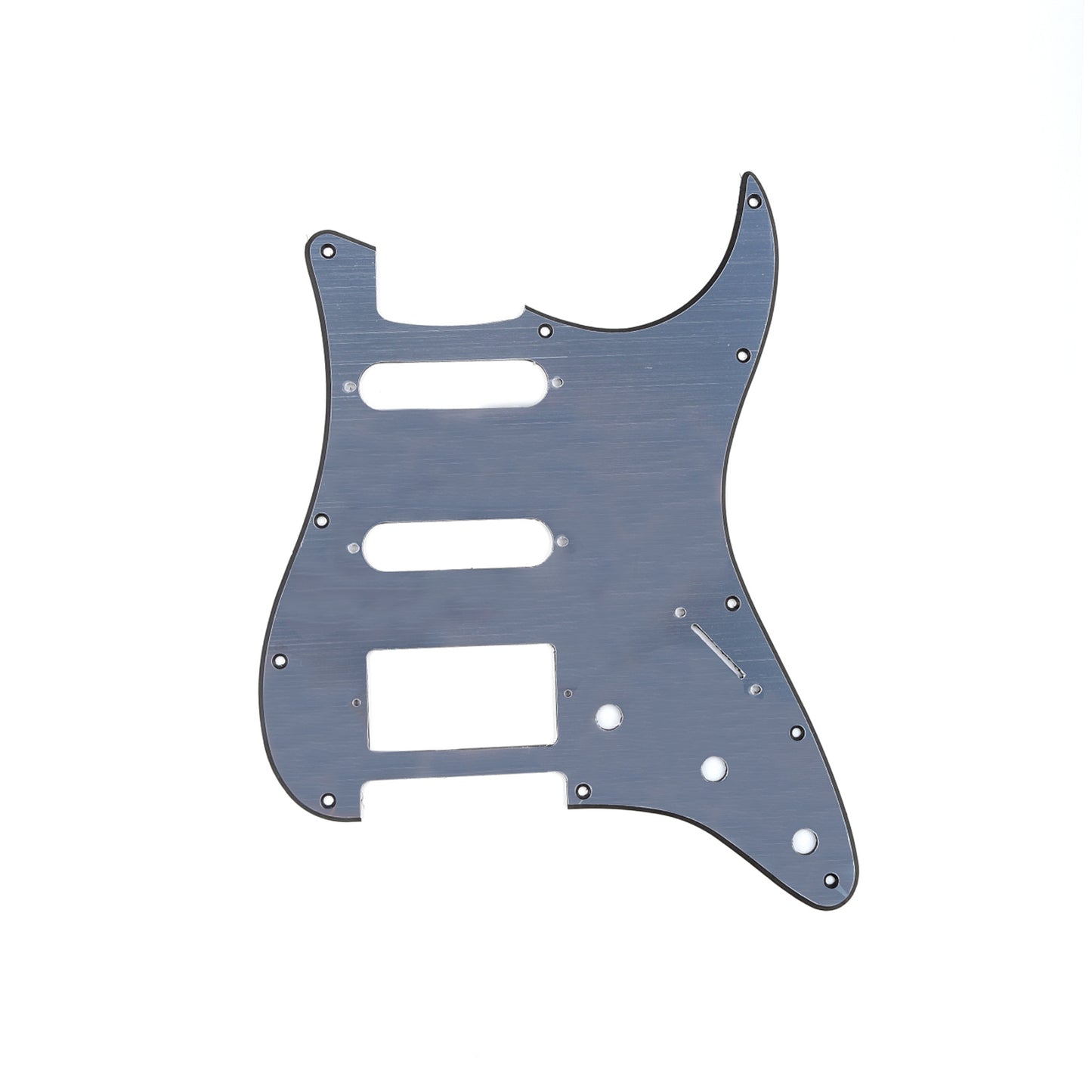 Musiclily HSS 11 Hole Guitar Strat Pickguard for Fender USA/Mexican Made Standard Stratocaster Modern Style,  2Ply Aluminum Surface