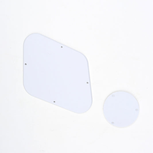 Musiclily LP Backplate and Switch Cover Set for Gibson Les Paul Guitar, 1Ply White