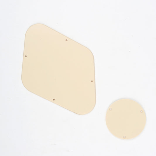 Musiclily LP Backplate and Switch Cover Set for Gibson Les Paul Guitar, 1Ply Cream