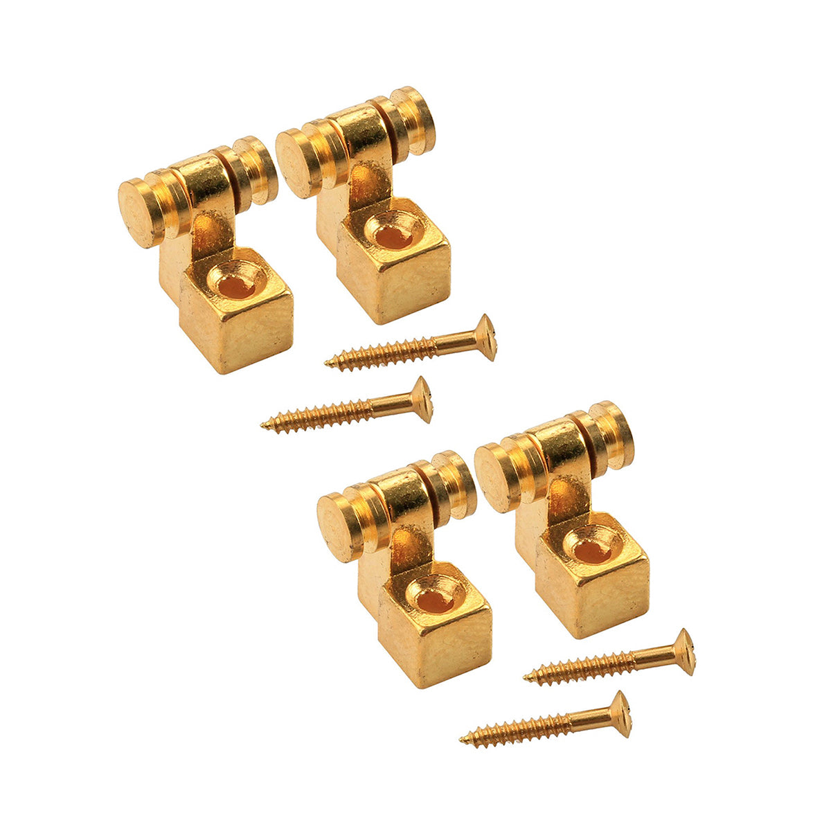 Musiclily Vintage Roller Guitar String Guides for Fender Strat Stratocaster Tele Telecaster Electric Guitar, Gold(4 Pieces)