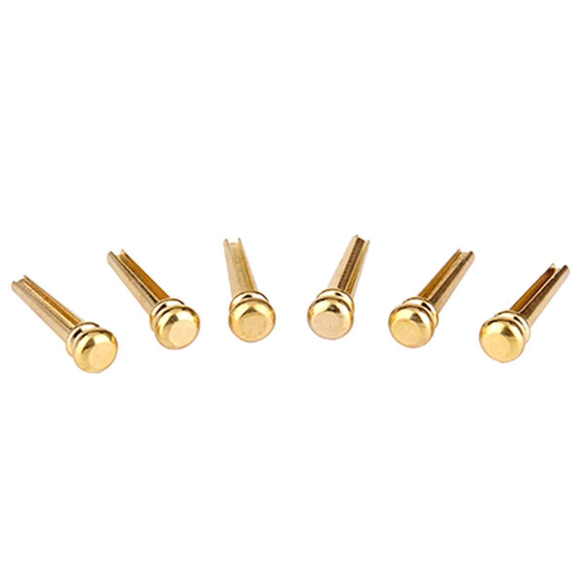 Musiclily Brass Acoustic Guitar Bridge Pins,Gold(6 Pieces)