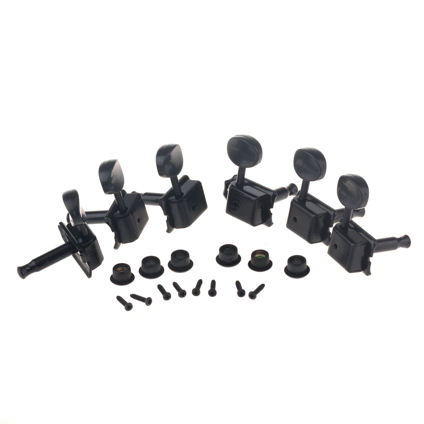 Musiclily Vintage Style 6 in Line Guitar Tuners Tuning Pegs Keys  Machine Heads for  Strat or Squier Style, Black