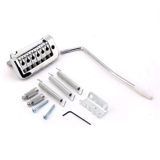 Musiclily Curved Electric Guitar Tremolo Bridge Assembly Set, Chrome