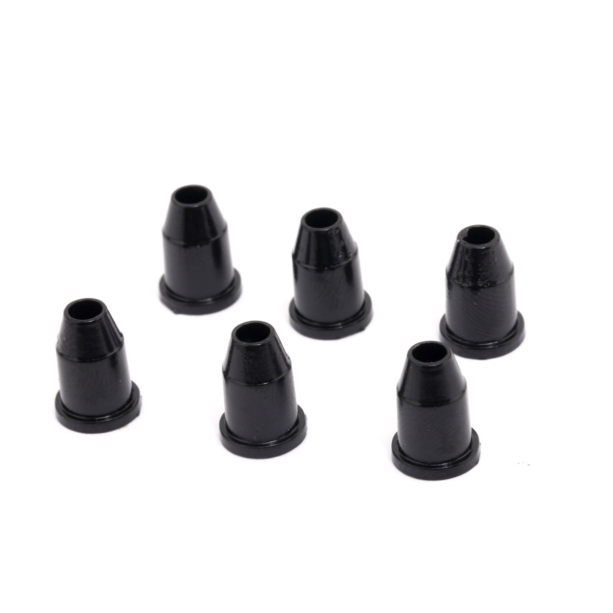 Musiclily Vintage Guitar Through Body Smooth String Mounting Ferrules, Black(6 Pieces)