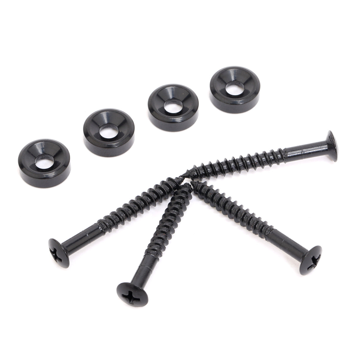 Musiclily Electric Guitar Bass Neck Joint Bushings & Bolts,Black (4 Pieces)