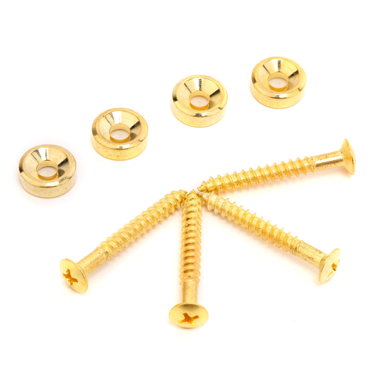Musiclily Electric Guitar Bass Neck Joint Bushings & Bolts,Gold (4 Pieces)