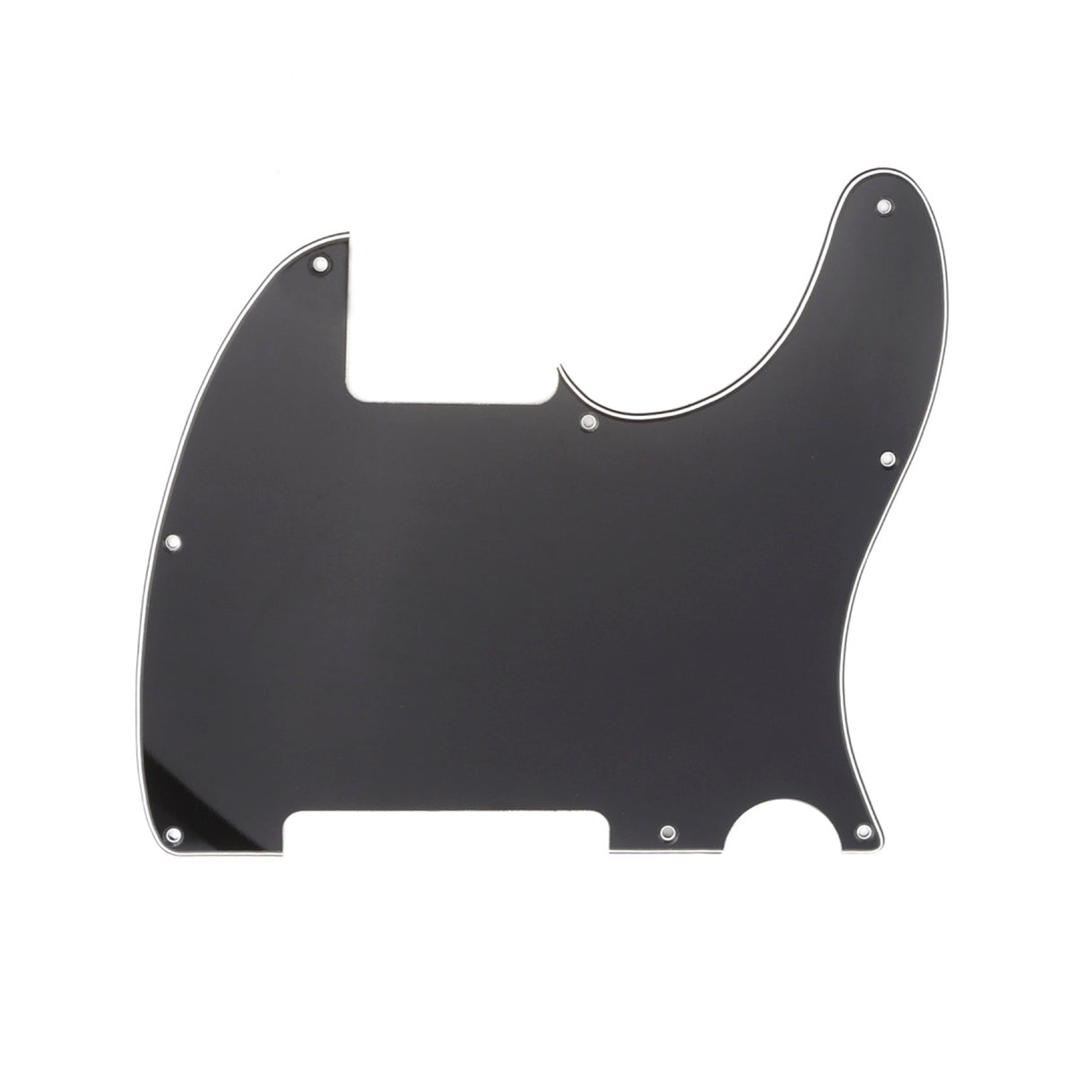 Musiclily 8 Hole Tele Pickguard Blank for Fender USA/Mexican Telecaster Esquire Guitar, 3Ply Black