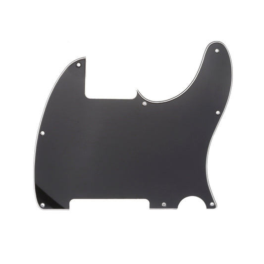 Musiclily 8 Hole Tele Pickguard Blank for Fender USA/Mexican Telecaster Esquire Guitar, 3Ply Black