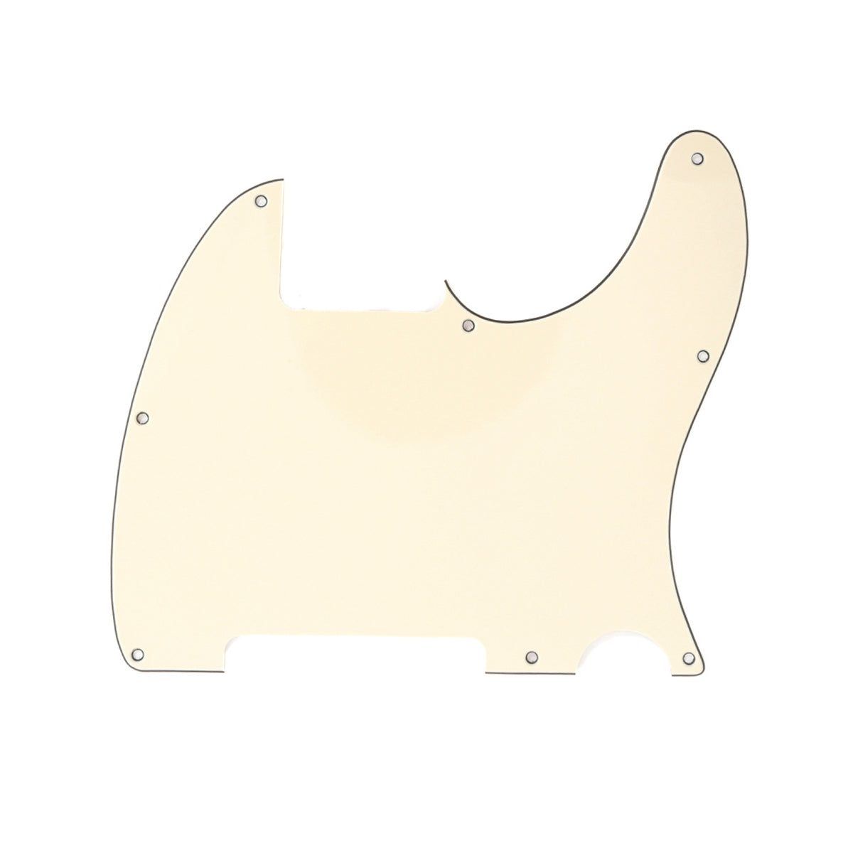 Musiclily 8 Hole Tele Pickguard Blank for Fender USA/Mexican Telecaster Esquire Guitar, 3Ply Cream