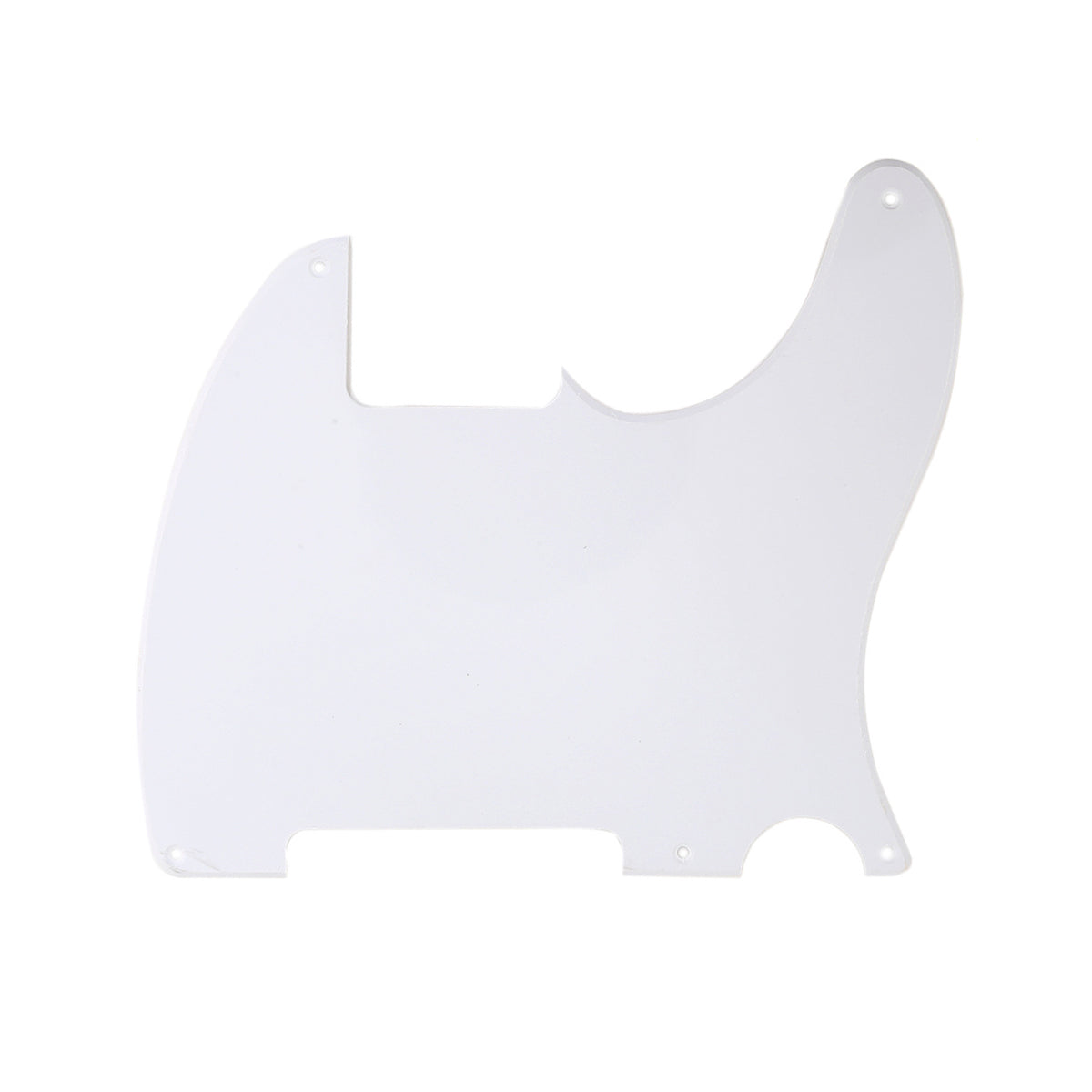 Musiclily 5 Hole Tele Pickguard Blank for Fender USA/Mexican Telecaster Esquire Guitar, 1Ply White