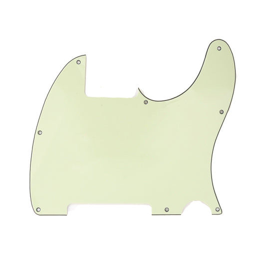 Musiclily 8 Hole Tele Pickguard Blank for Fender USA/Mexican Telecaster Esquire Guitar, 3Ply Mint Green