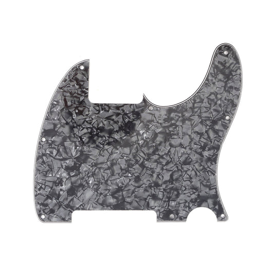Musiclily 8 Hole Tele Pickguard Blank for Fender USA/Mexican Telecaster Esquire Guitar, 4Ply Black Pearl