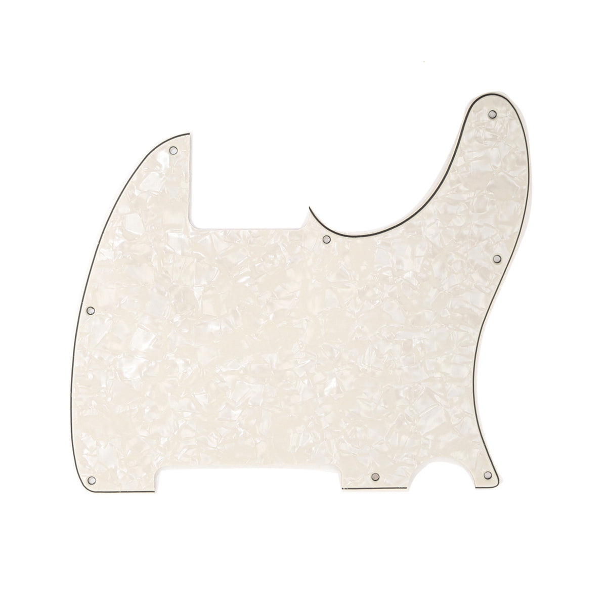 Musiclily 8 Hole Tele Pickguard Blank for Fender USA/Mexican Telecaster Esquire Guitar, 4Ply Parchment Pearl