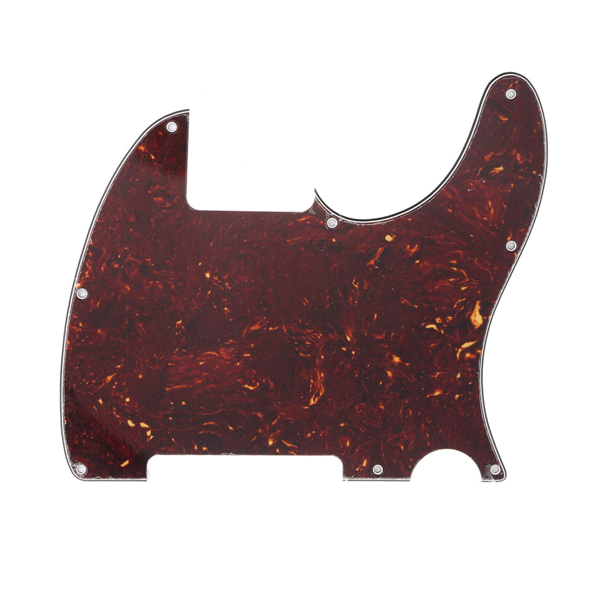 Musiclily 8 Hole Tele Pickguard Blank for Fender USA/Mexican Telecaster Esquire Guitar, 4Ply Tortoise Shell