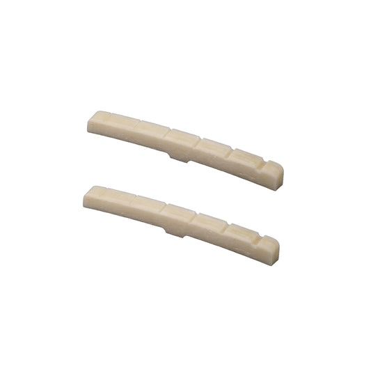 Musiclily Pro Standard ST Style Curved Bottom Bone Nut for Strat and Tele Guitar, 43x3.2x5.1mm (2 Pieces)