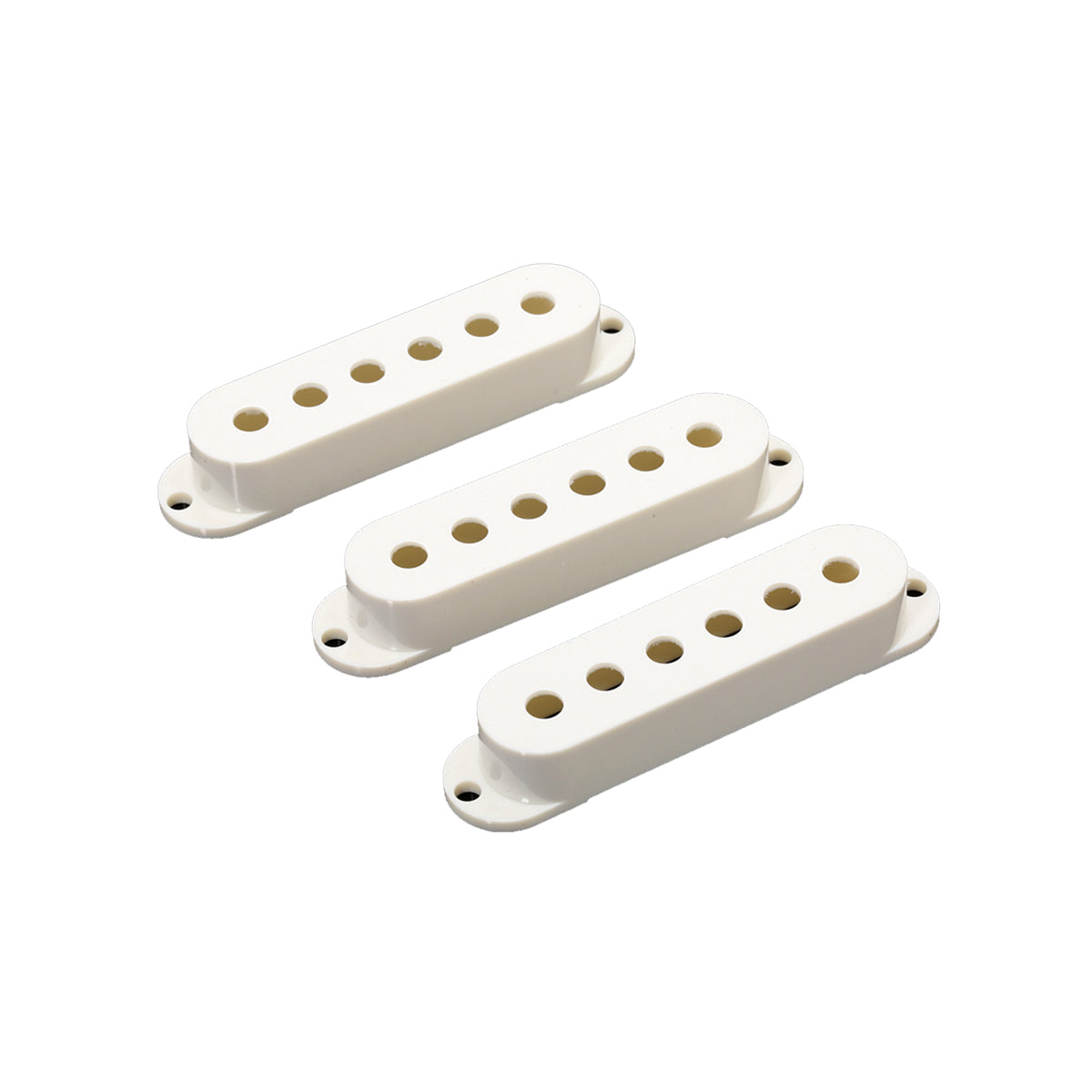 Musiclily Plastic Single Coil Electric Guitar Pickup Covers, Parchment(5 Pieces)