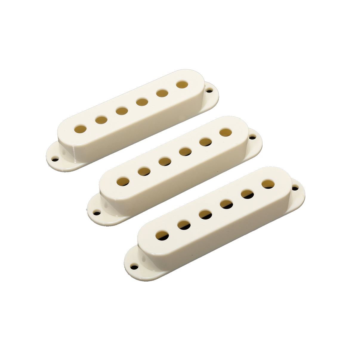 Musiclily Plastic Single Coil Electric Guitar Pickup Covers, Light Cream( 5 Pieces)
