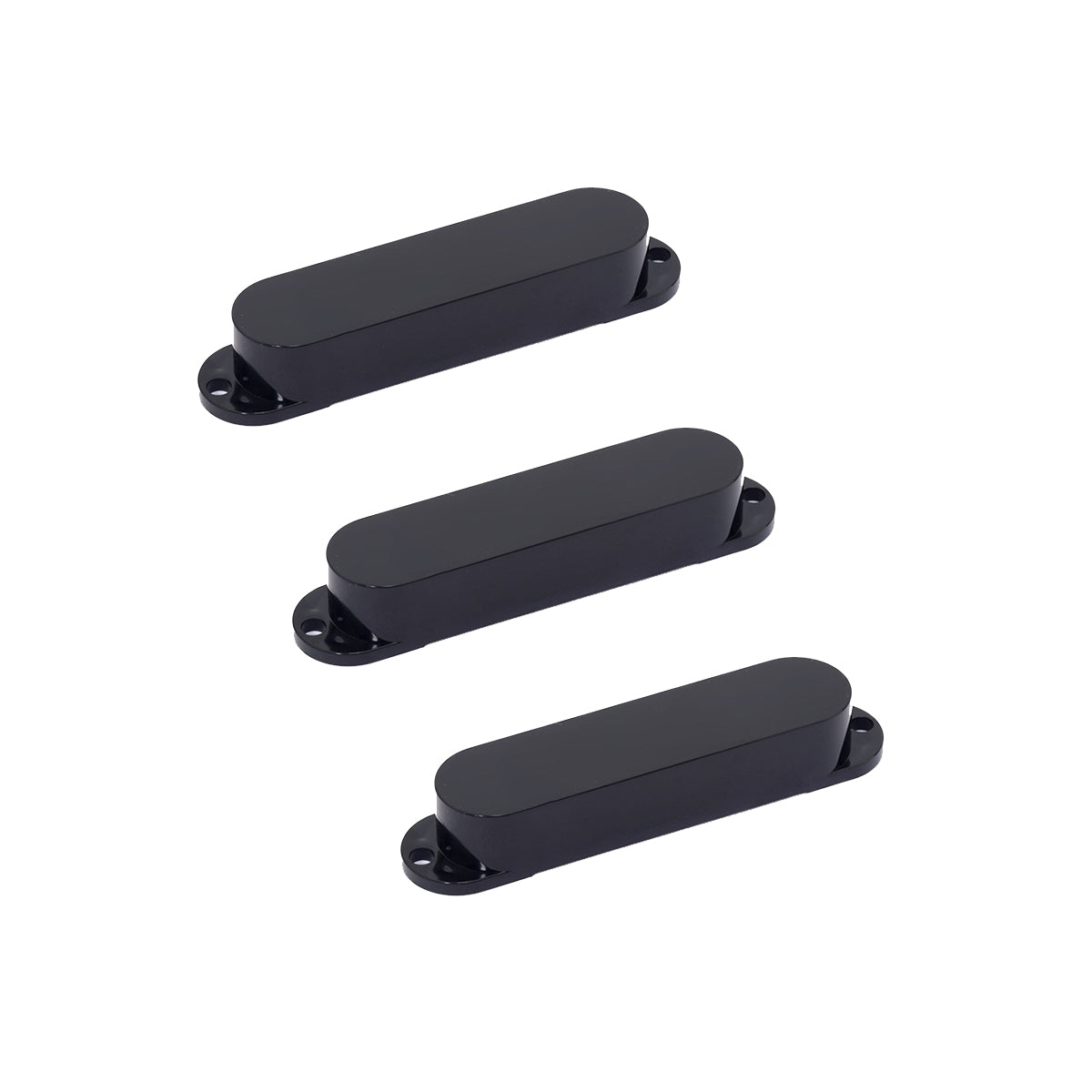 Musiclily Plastic Sealed Single Coil Guitar Pickup Covers,Black ( 3 Pieces)