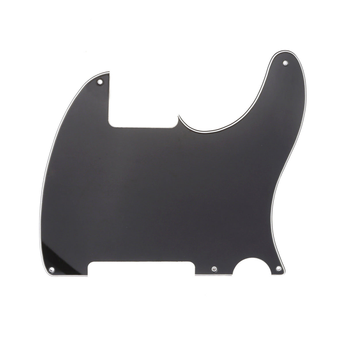 Musiclily 5 Hole Tele Pickguard Blank for Fender USA/Mexican Telecaster Esquire Guitar, 3Ply Black