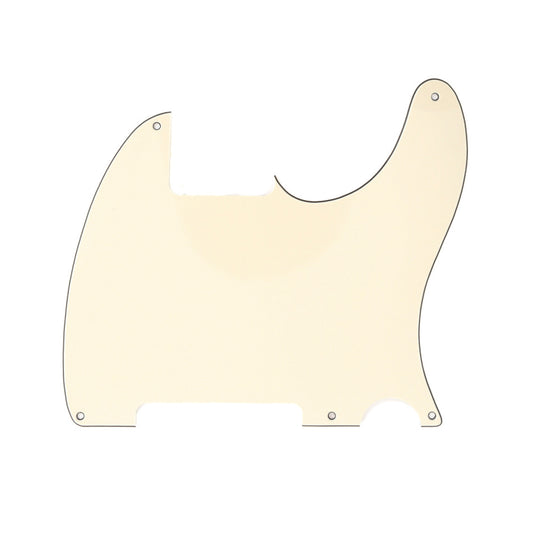 Musiclily 5 Hole Tele Pickguard Blank for Fender USA/Mexican Telecaster Esquire Guitar, 3Ply Cream
